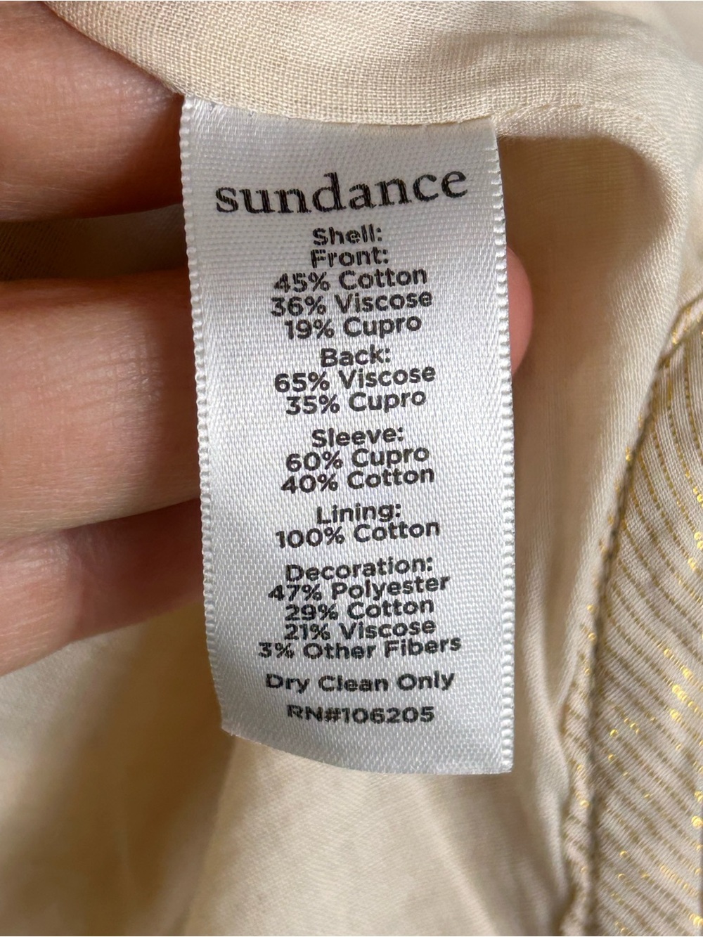 Sundance Cream Embroidered Boho Top with Tie Front GORGEOUS - Picture 7 of 10